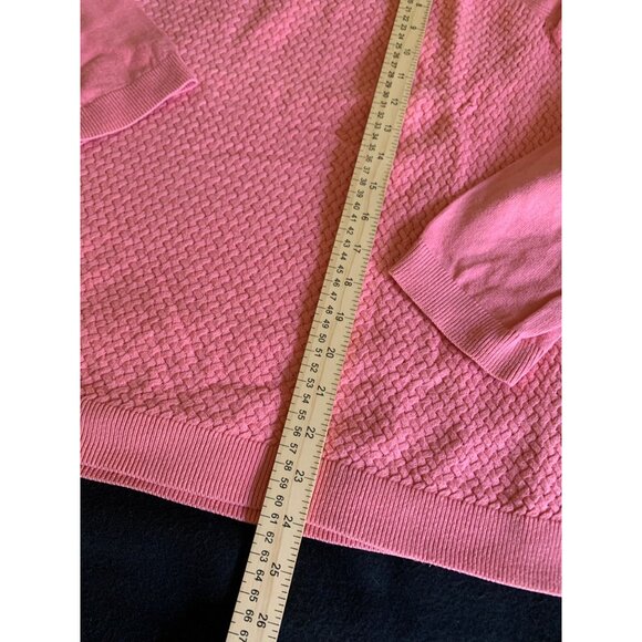Sonoma Pink Textured Sweater Size XLarge Cotton/Polyester Womens Long Sleeve Kni - Picture 4 of 9